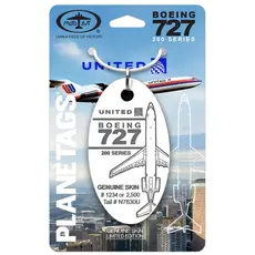 Plane Tag United Boeing 727-200