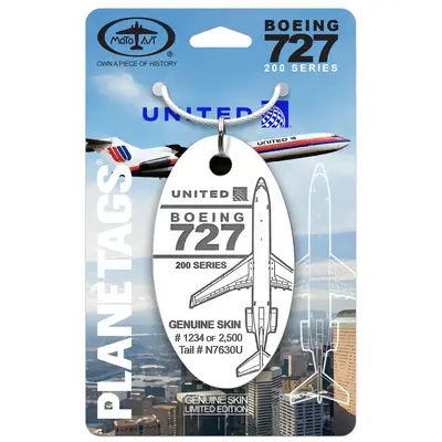Plane Tag United Boeing 727-200