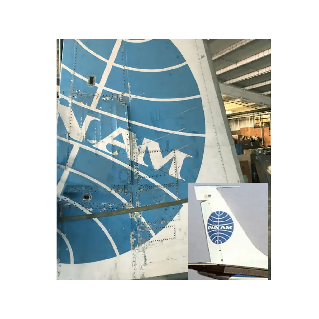 WH1TI- Pan Am 707 Tail Fin Globe Key Ring