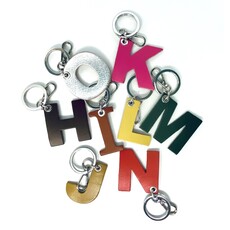 WHRF Handmade Italian Leather Initial Keychains