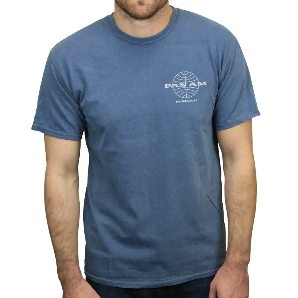 Pan Am Globe Denim Mens T-shirt