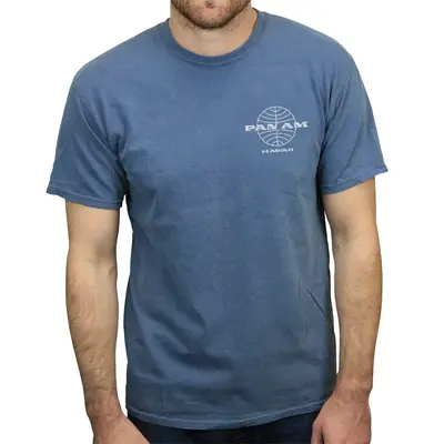 WHMS- Pan Am Globe Denim Mens T-shirt