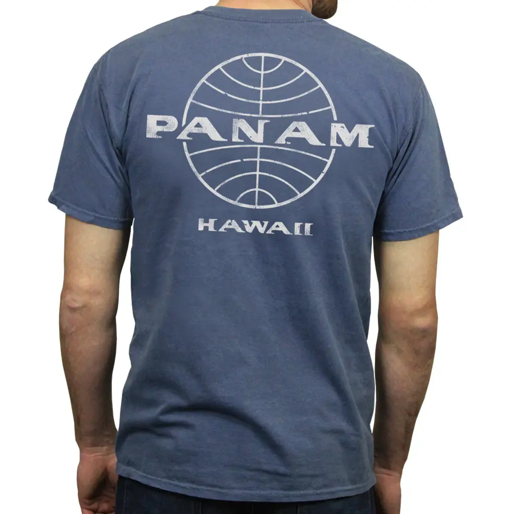 Pan Am Globe Denim Mens T-shirt
