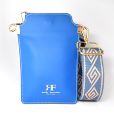 WHRF Italian Leather Cellphone Bag - Cielo Blu