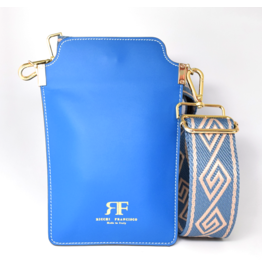 WHRF Italian Leather Cellphone Bag - Cielo Blu