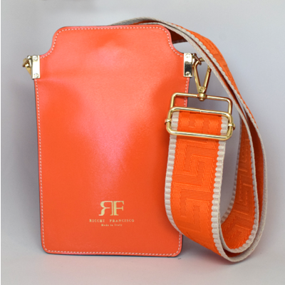 WHRF Italian Leather Cellphone Bag - Aperol