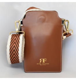 WHRF Italian Leather Cellphone Bag - Marrone