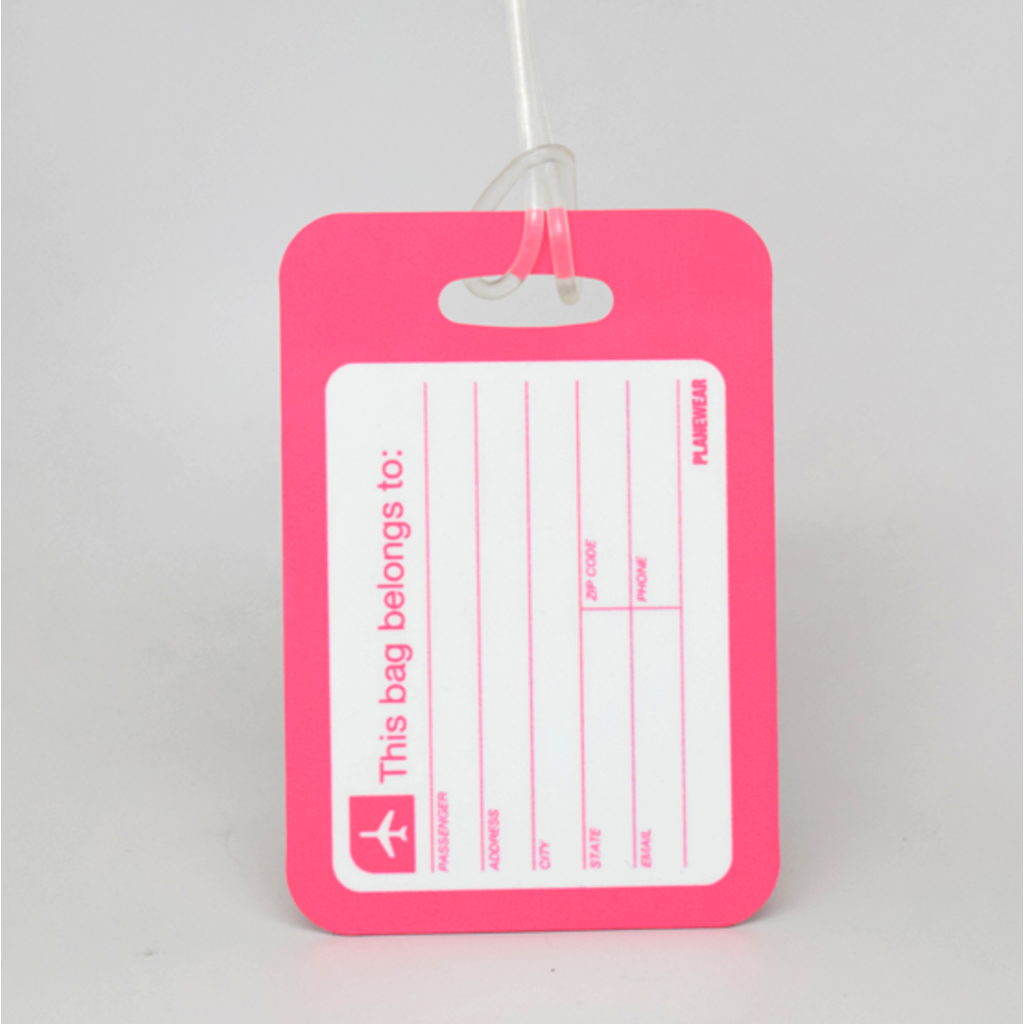 Fly Girl Luggage Tag - Pink