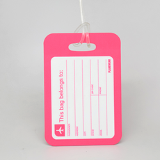 Fly Girl Luggage Tag - Pink