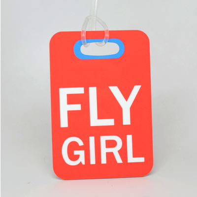 Fly Girl Luggage Tag - Red