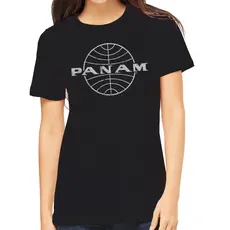 Pan Am Logo Black Womens T-Shirt