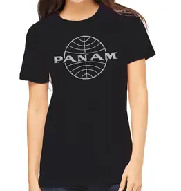 Pan Am Logo Black Womens T-Shirt