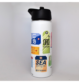 WHLB- City Code Baggage Tag Water Bottle