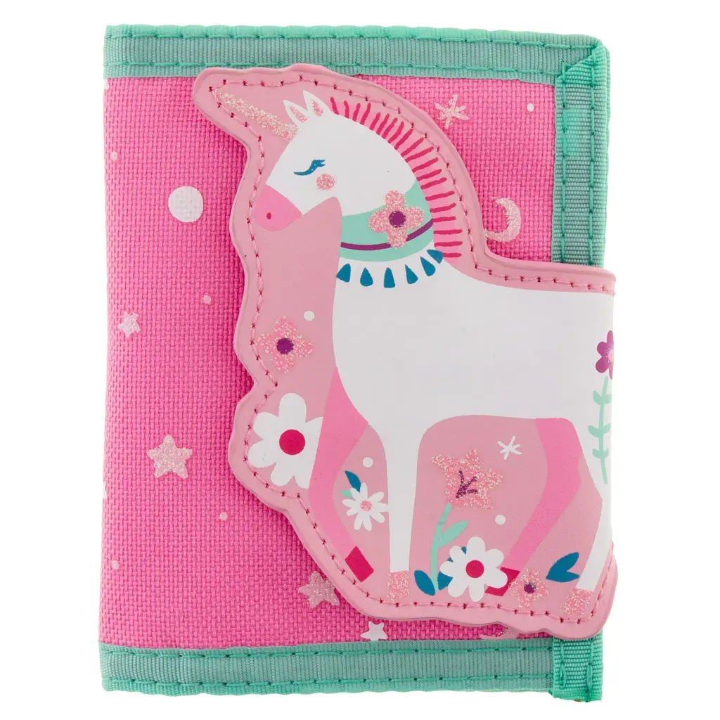 Unicorn Glitter Kids Wallet - Pink