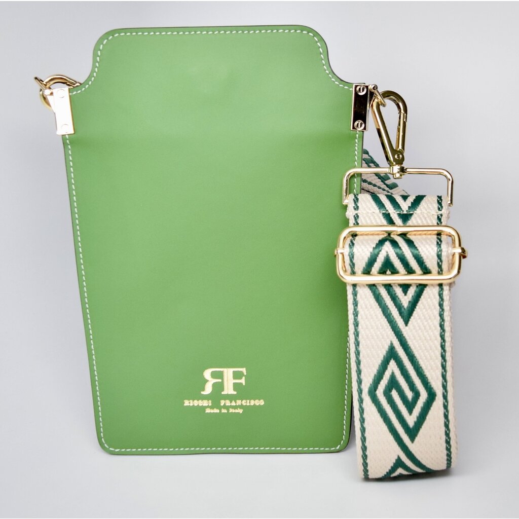 WHRF Italian Leather Cellphone Bag - Verde