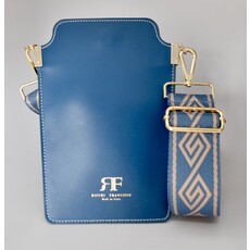 WHRF Italian Leather Cellphone Bag - Denham Blu