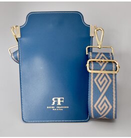 WHRF Italian Leather Cellphone Bag - Denham Blu