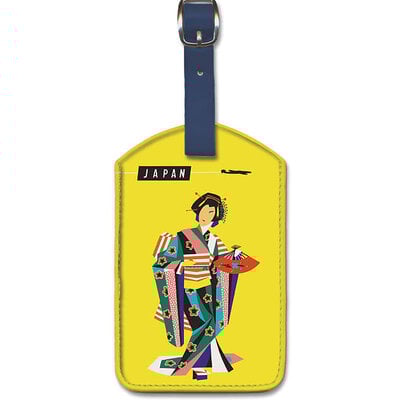Japan - Quantas Airways Geisha Luggage Tag