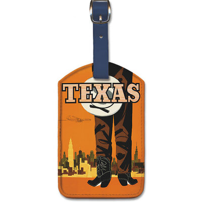 Texas - Cowboy 1960 Luggage Tag