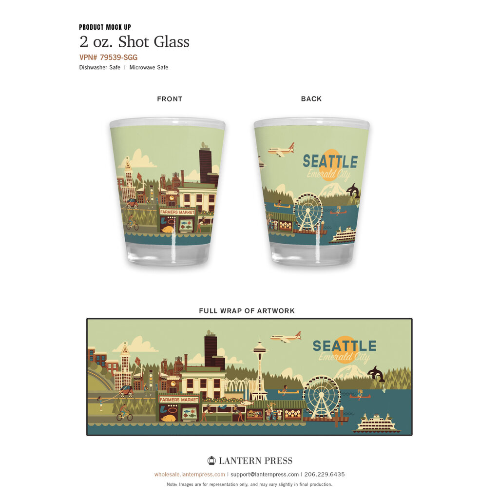 Seattle Emerald City Shot Glass
