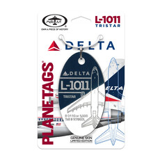Plane Tag Delta L-1011 Tristar White/Blue