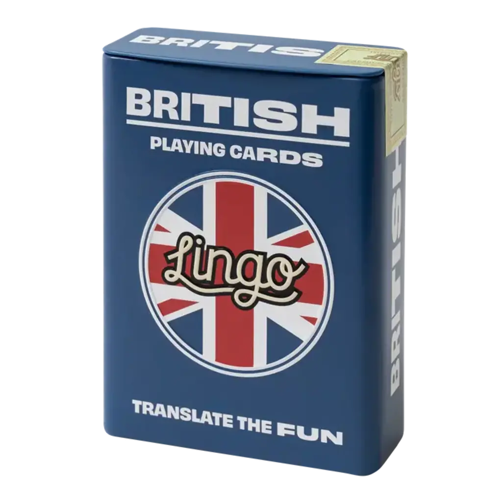 WH1LGO Playing Cards: Lingo British Travel Tin ✈️