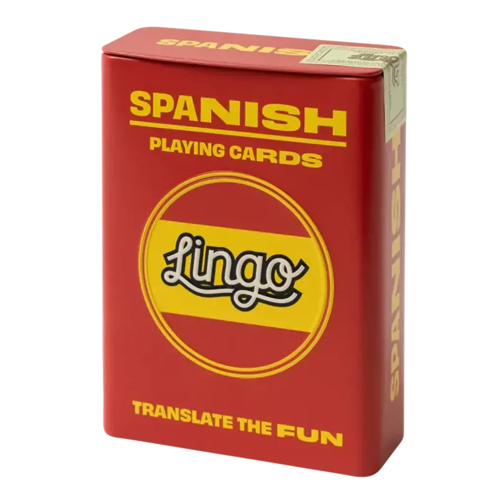 WH1LGO Playing Cards: Lingo Spanish Travel Tin ✈️