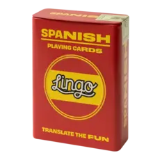 WH1LGO Playing Cards: Lingo Spanish Travel Tin ✈️