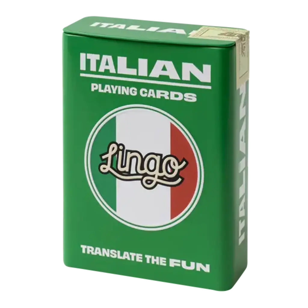 WHLGO Playing Cards: Lingo Italian Travel Tin ✈️