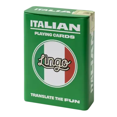 WHLGO Playing Cards: Lingo Italian Travel Tin ✈️
