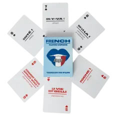 WHLGO Playing Cards: Lingo French Travel Tin ✈️