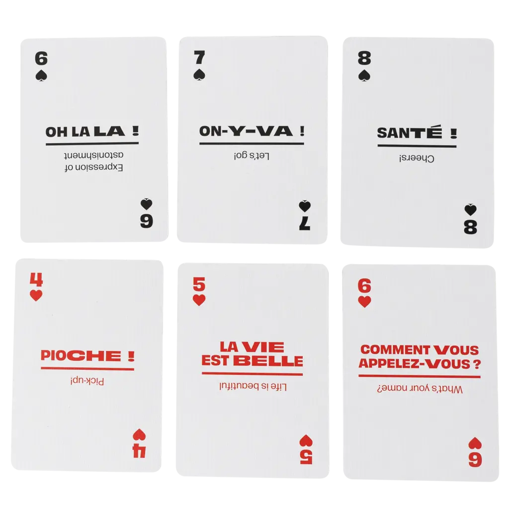 WHLGO Playing Cards: Lingo French Travel Tin ✈️