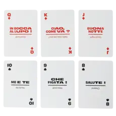 WHLGO Playing Cards: Lingo Italian Travel Tin ✈️