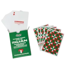 WHLGO Playing Cards: Lingo Italian Travel Tin ✈️