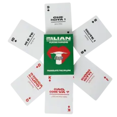 WHLGO Playing Cards: Lingo Italian Travel Tin ✈️