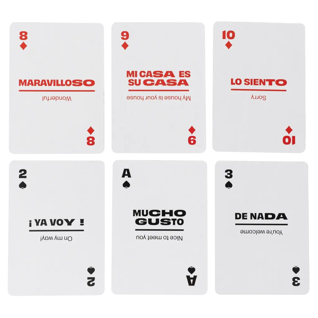 WHLGO Playing Cards: Lingo Spanish Travel Tin ✈️