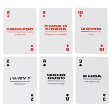 WH1LGO Playing Cards: Lingo Spanish Travel Tin ✈️