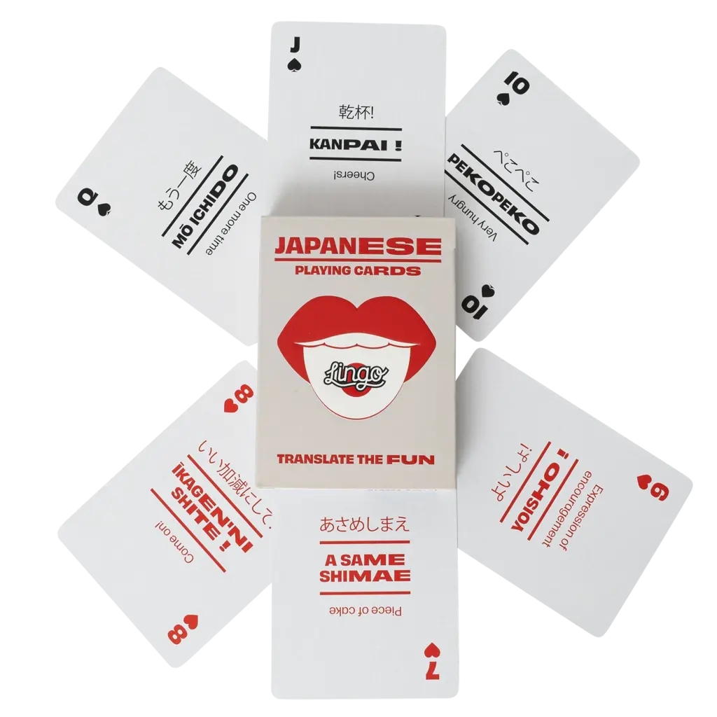 WHLGO Playing Cards: Lingo Japanese Travel Tin ✈️
