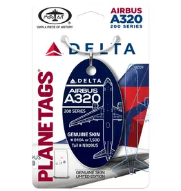 Plane Tag Delta A320 -200 Blue