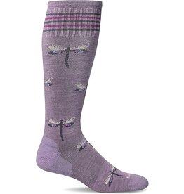Women's Compression Socks Dragonfly Lavender S/M