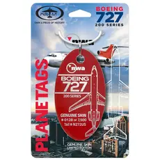 Plane Tag Northwest 727-200 Orient Red