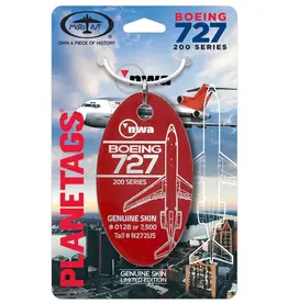 Plane Tag Northwest 727-200 Orient Red