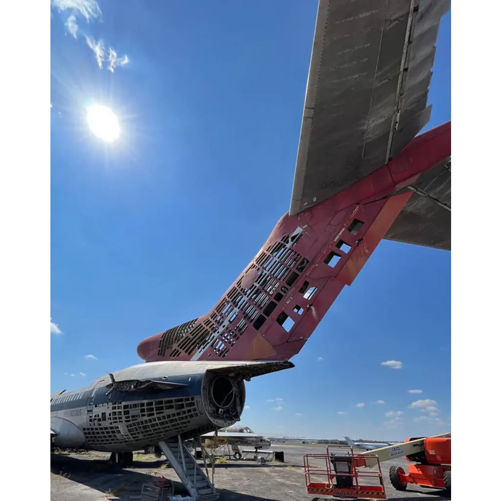 Plane Tag Northwest 727-200 Orient Red