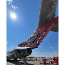 Plane Tag Northwest 727-200 Orient Red