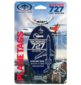 Plane Tag Northwest 727 Orient Blue