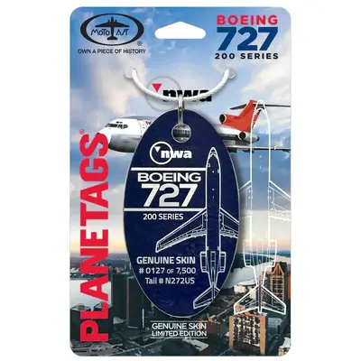 Plane Tag Northwest 727 Orient Blue