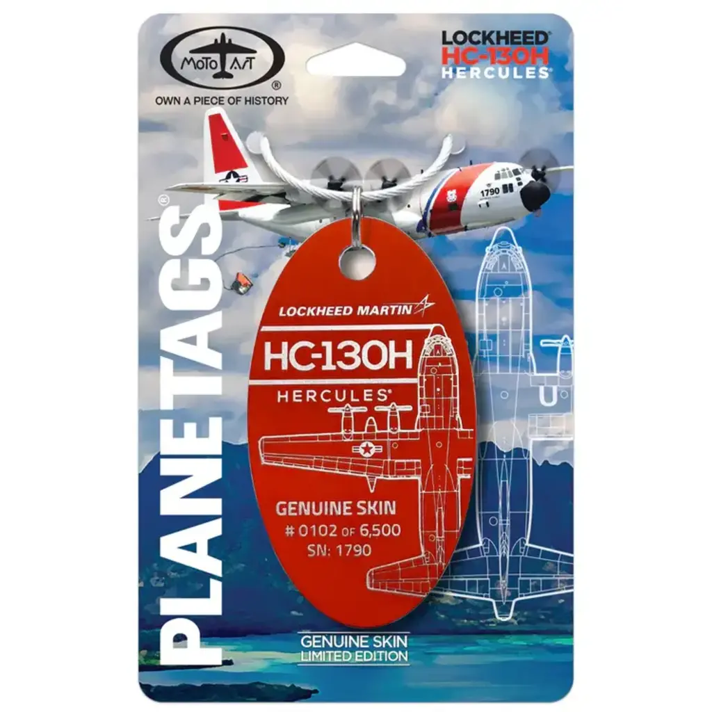 Plane Tag HC-130H Hercules 1790 Coastgaurd Orange