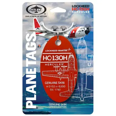 Plane Tag HC-130H Hercules 1790 Coastgaurd Orange