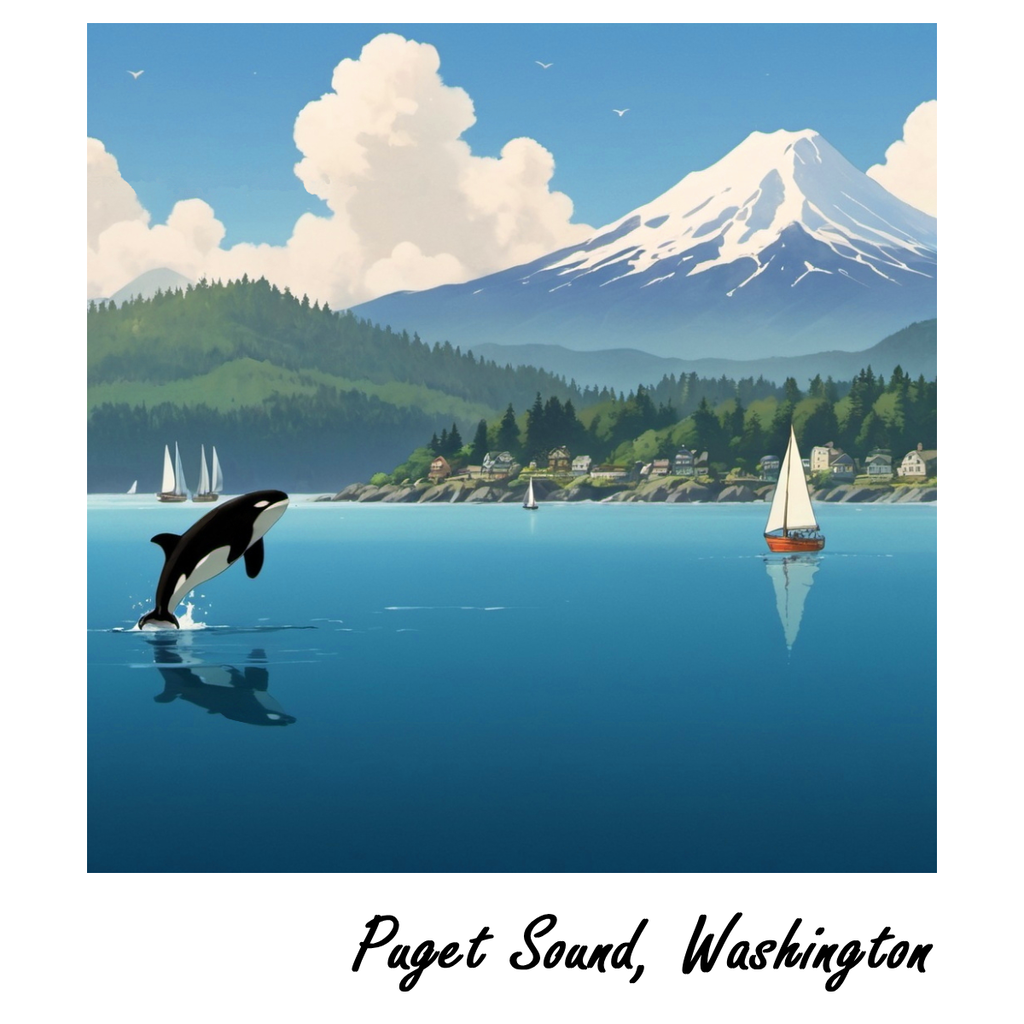 WHIKG- Ikigai Puget Sound Holographic Sticker