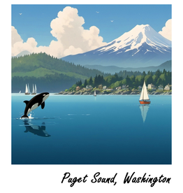 WHIKG- Ikigai Puget Sound Holographic Sticker